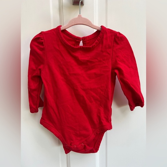 Nannette Baby 12M Red Long Sleeve Onesie - Picture 1 of 3
